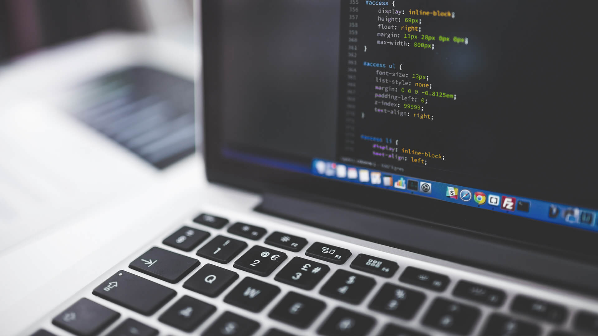 Alternative background image of a developer setup